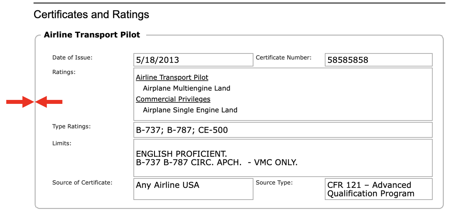 Airline Apps - Certs & Ratings