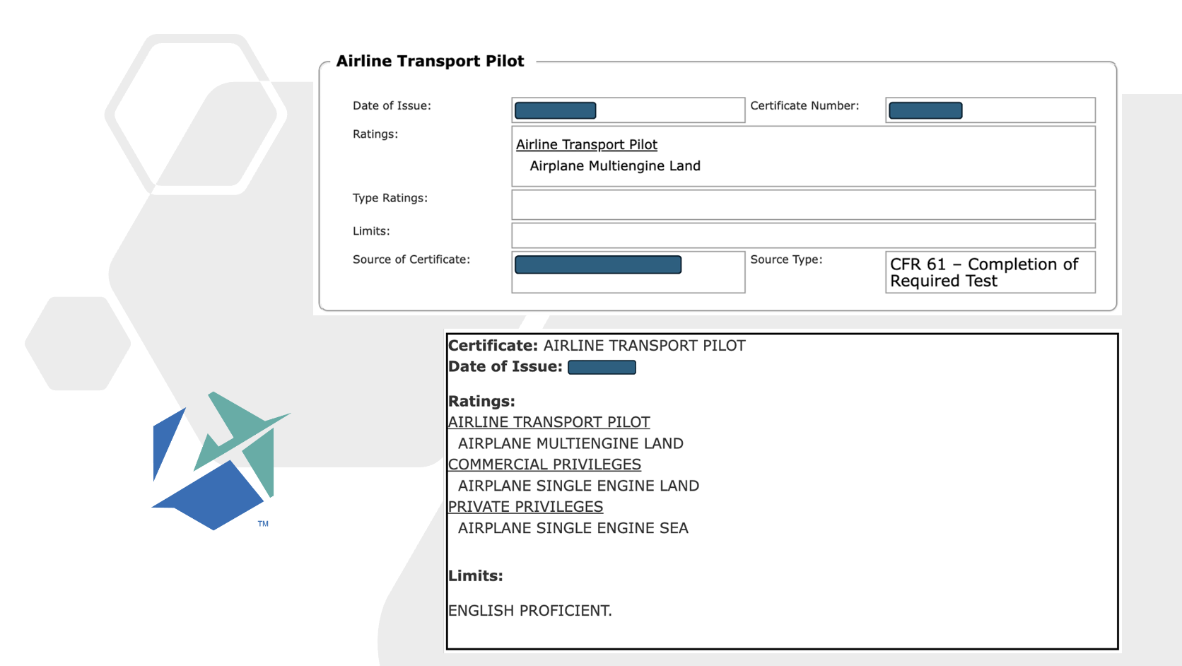 Airline Apps - Certs & Ratings