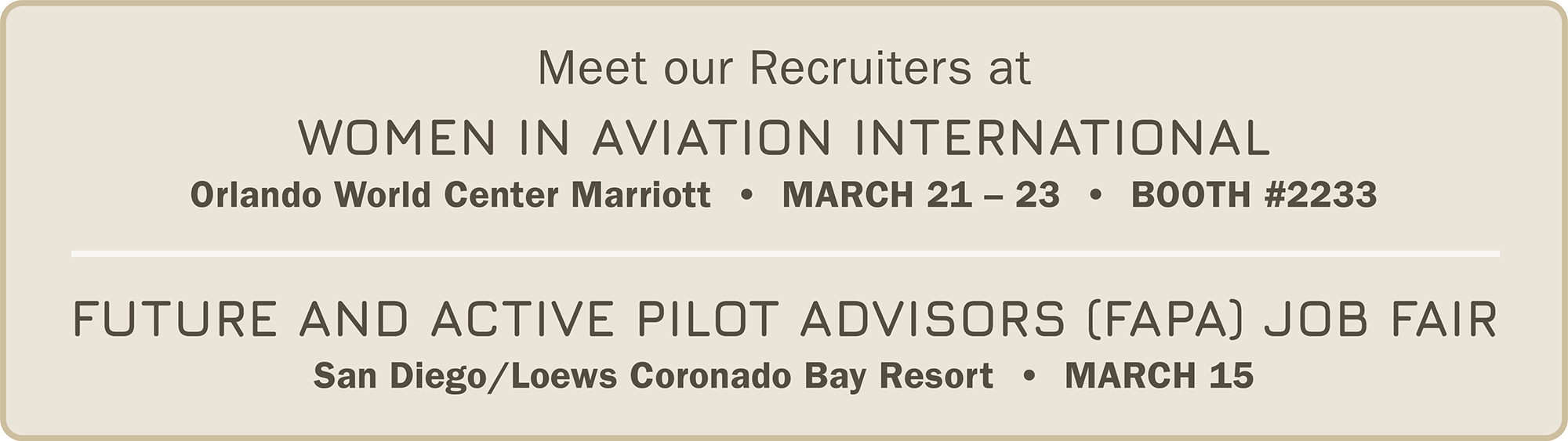 Visit AMO at WAI and FAPA San Diego