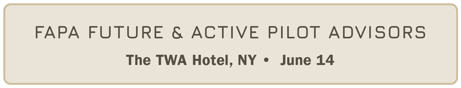 FAPA - The TWA Hotel, NY