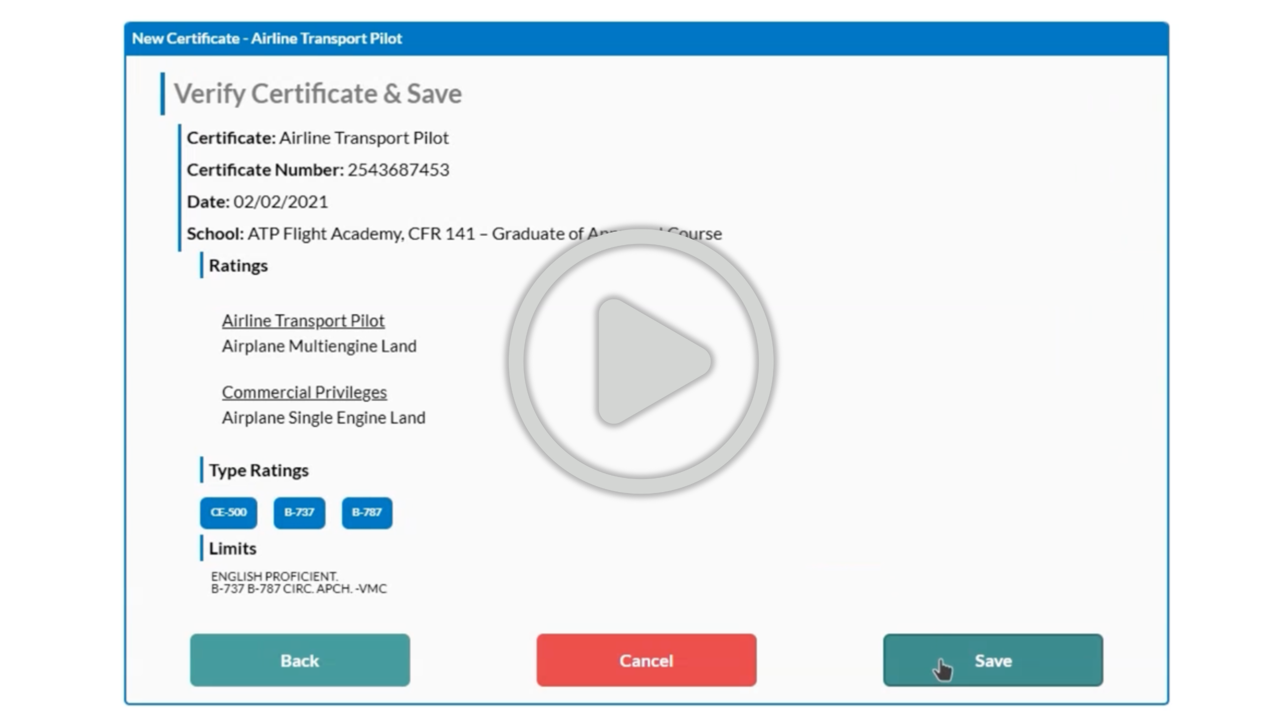 Certs and Ratings