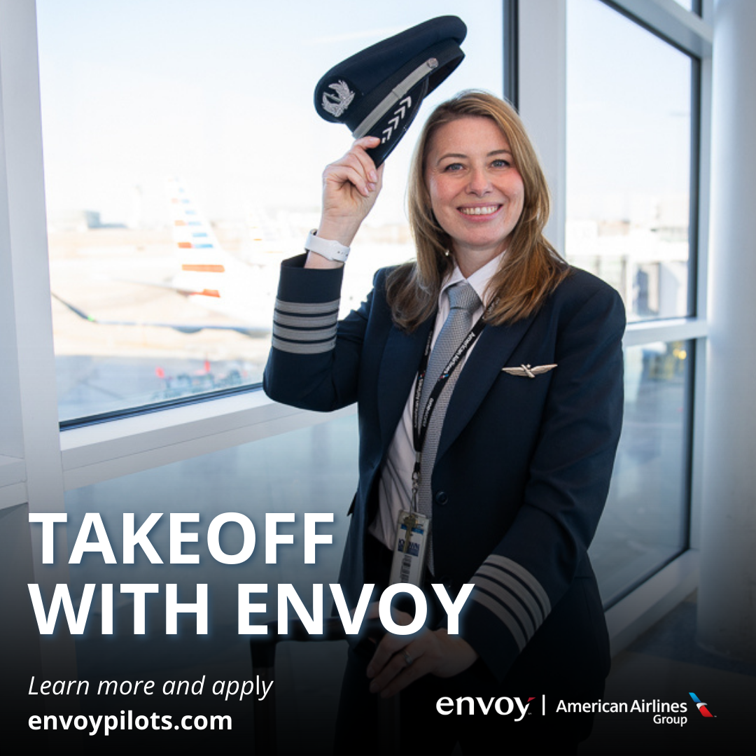 Takeoff with Envoy Air.