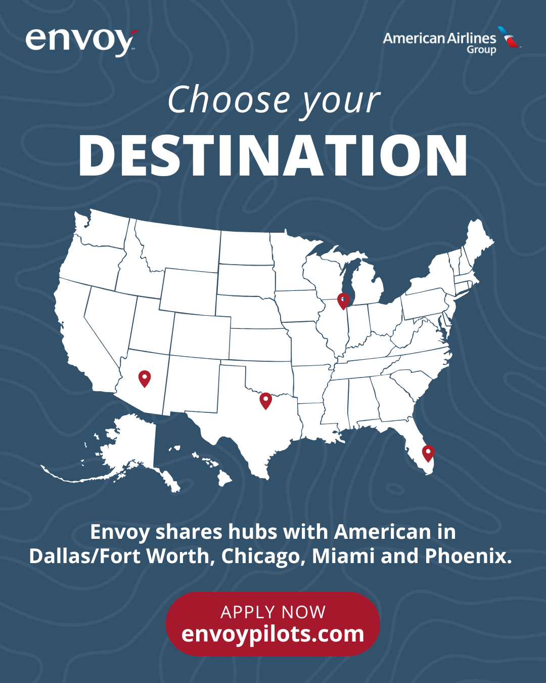 Envoy Air - Shares American Airlines Bases
