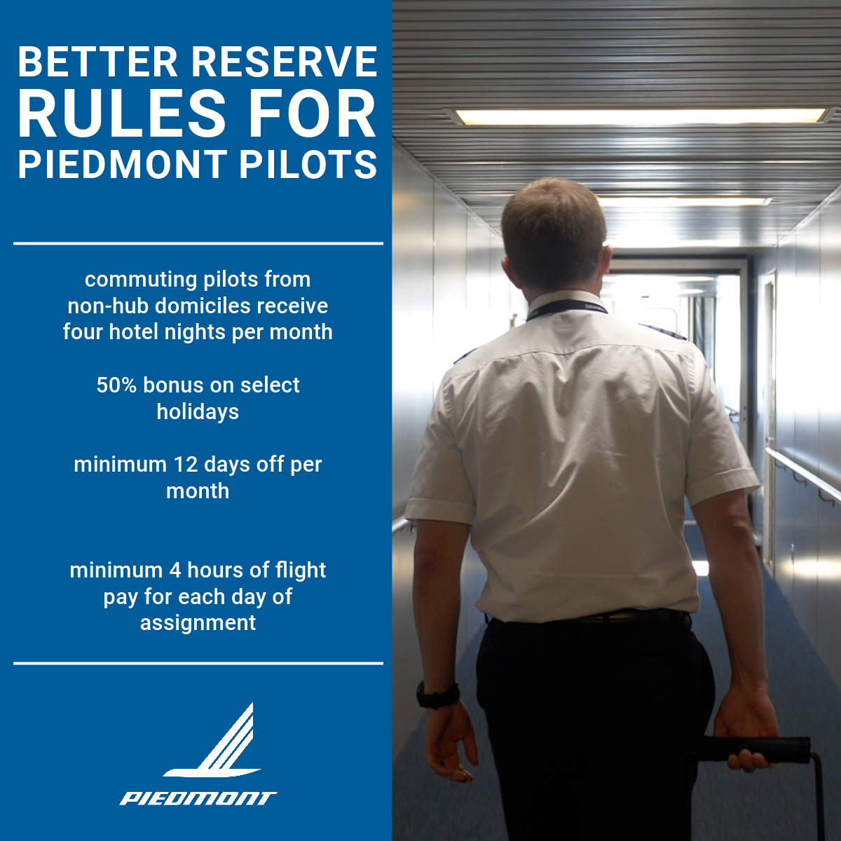 Piedmont's Commuter Hotel Policy