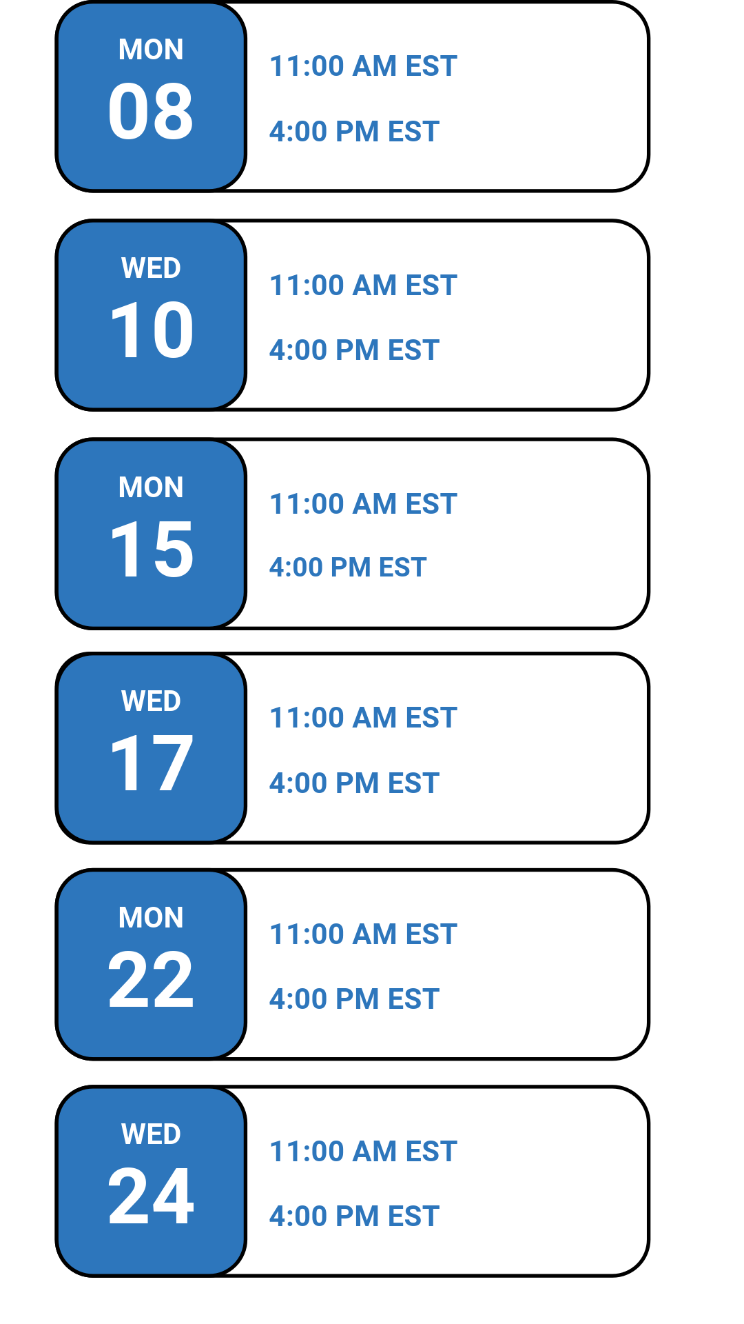 Register for Information Sessions