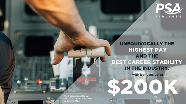 PSA Airlines - Limited Time Bonus